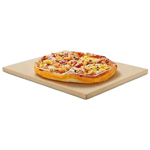 Lieawy Pizzastein - Rechteckige Backform - Keramik Pizzaplatte Zum Kochen Grillen Backen Brot Innen Außen Restaurant Grill Camping von Lieawy