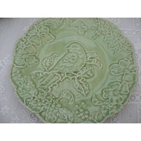 Teller, Grün, Vogelmuster Teller, Grün, Vogelmuster von LiebeSachen