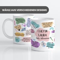 Chefin Geschenke, Personalisiert Mit Name, Affirmationen Chefin, Kleines Geschenk, Dankeschön, Tasse, Personalisiertes Geschenk Chefin Geschenke, Personalisiert Mit Name, Affirmationen Chefin, Kleines Geschenk, Dankeschön, Tasse, Personalisiertes Geschenk von LiebeVerschenkenDE