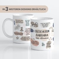 Abschiedsgeschenk Erzieherin, Personalisierte Tasse Mit Name, Affirmationen Für Erzieherinnen, Dankeschön, Abschiedsgeschenk, Geschenke von LiebeVerschenkenDE