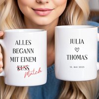 Jahrestag Geschenk Personalisiert, Valentinstag Geschenk, Partner, Tinder Match Tasse, Online Dating Geschenkidee, Liebe Jahrestag Geschenk Personalisiert, Valentinstag Geschenk, Partner, Tinder Match Tasse, Online Dating Geschenkidee, Liebe von LiebeVerschenkenDE