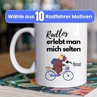 Lustiges Geschenk Fahrradfahrer, Radfahrer Personalisiert, Tasse Mit Name, Radlos Erlebt Man Mich Selten, Geschenkidee Freund, Mann Lustiges Geschenk Fahrradfahrer, Radfahrer Personalisiert, Tasse Mit Name, Radlos Erlebt Man Mich Selten, Geschenkidee Freund, Mann von LiebeVerschenkenDE