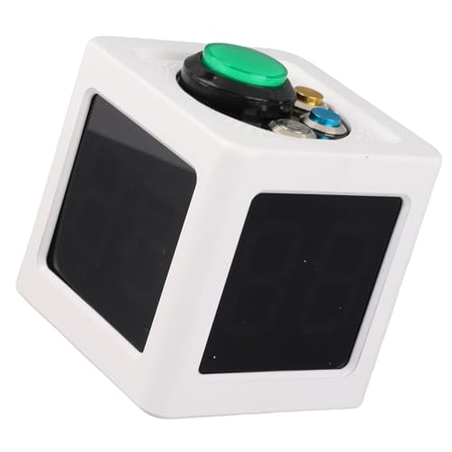1,4-Zoll-4-seitiger Digitaler Shot-Cube-Timer, Cube-Timer, Sekunden-Timer, Countdown-Stoppuhr, Zeitwürfel für Übung, Spiel, Küche (White) von LiebeWH