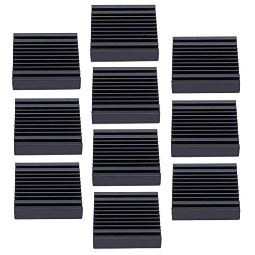 10 Stück Kühlkörper Aluminium, Kühlkörper 40x40 Wärmeleitfähiger Selbstklebender Aluminium Kühlrippen Kühlkörper für Kühltransistor 40 x 9 x 40 mm von LiebeWH