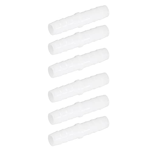 10 Stück Schlauchverbinder Gerade Kunststoff-Schlauchnippel Schlauchverbindung Equal Barbed Splicer Mender Joint Union Adapter für Schlauchverbindung(12-12mm through) von LiebeWH
