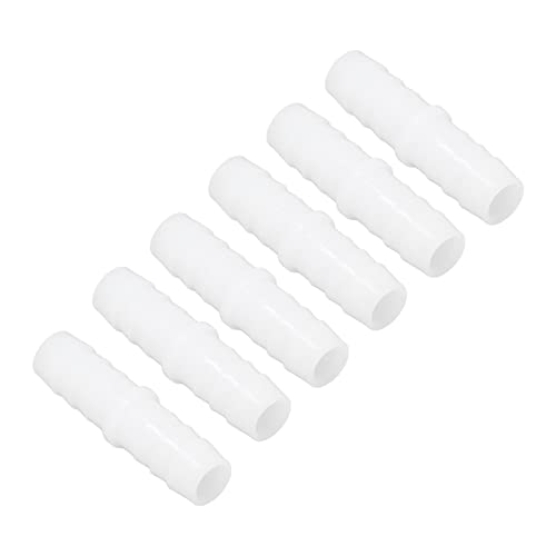 10 Stück Kunststoff-Schlauchnippel Fitting Adapter Gerade Schlauchverbindung Equal Barbed Splicer Mender Joint Union Adapter für Schlauchverbindung(14-14mm through) von LiebeWH
