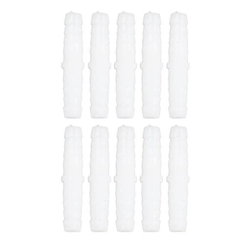 10 Stück Kunststoff-Schlauchnippel Fitting Adapter Gerade Schlauchverbindung Equal Barbed Splicer Mender Joint Union Adapter für Schlauchverbindung(6-6mm straight through) von LiebeWH