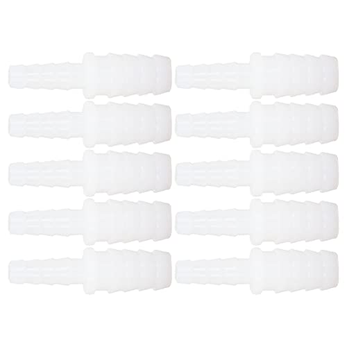 10 Stück Schlauchtüllen 12 Mm auf 6 Mm Schlauchreduzierer, Bonsicoky Kunststoff-Schlauchtülle PE-Außengewinde-Endrohrverschraubungen für die Stabilisierung des von LiebeWH