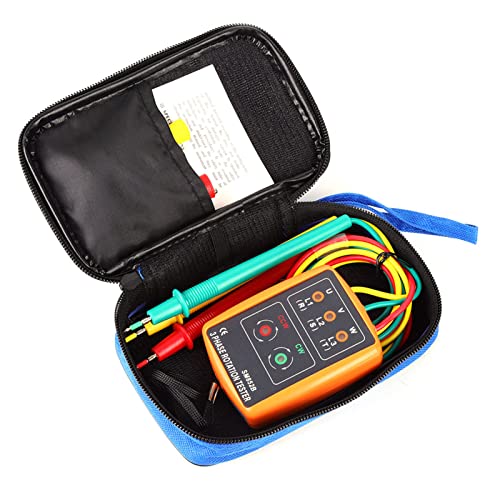 3 Phasen Phasenprüfer Drehfeldmessgerät Drehfeldtester AC 60V~600V mit Krokodilklemmen und Summertester Zeigt für Hochspannungsgeräten 20Hz-400Hz 3 Phasen Phasenprüfer Drehfeldmessgerät Drehfeldtester AC 60V~600V mit Krokodilklemmen und Summertester Zeigt für Hochspannungsgeräten 20Hz-400Hz von LiebeWH