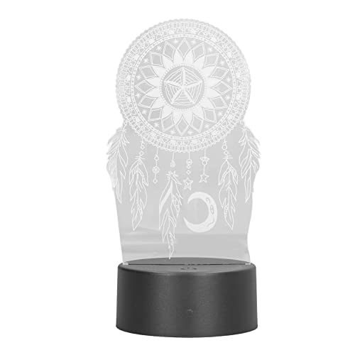 3D Traumfänger Nachtlicht LED Nachtlampe Traumfänger Nachtlicht Acryl Bunte Touch Home Ornament Craft Decor Lampe für von LiebeWH