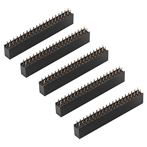5 Stück Weibliche Stiftleisten, 2 X 20 Pins 2,54 M Abstand Weibliche Zweireihige Kurze Stiftleisten Weibliche PCB-Stiftleistenleiste für von LiebeWH