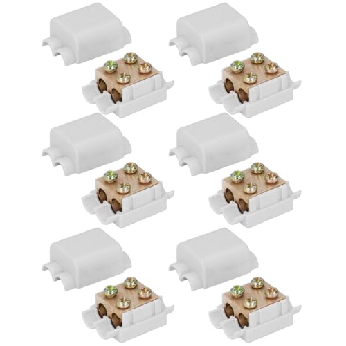 6 Stück T Typ Kabelverbinder Drahtsplitterverbinder 1000 V 100 A Draht Verbinder Hochleistungs Spleißklemmenblock No Break Quick Connectors ZK-1216 von LiebeWH