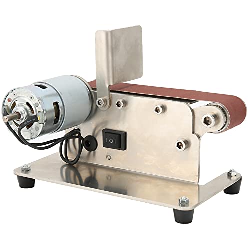 Bandschleifer AC 110-240V Elektrischer Bandschleifer Verstellbarer Bankschleifer Holz Poliermaschine mit Dicker und Solider Basis(EU Plug 775 (100W)) von LiebeWH