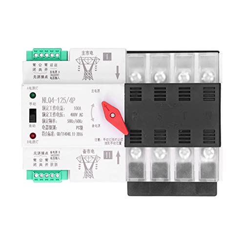 Dual Power Automatic Transfer Switch Millisekunden-Controller-Wechselschalter mit Abdeckung NLQ4-125/4P 100 A 400 V AC für Zuhause von LiebeWH