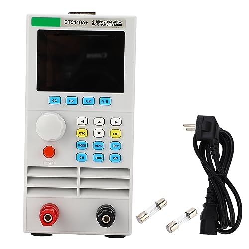 ET5410 Elektronischer Lasttester, 400W 0-150V 0-40A DC Programmierbarer Elektronische Last mit TFT-LCD Bildschirm und Sekundärer Überhitzungsschutzfunktion(EU Plug) von LiebeWH