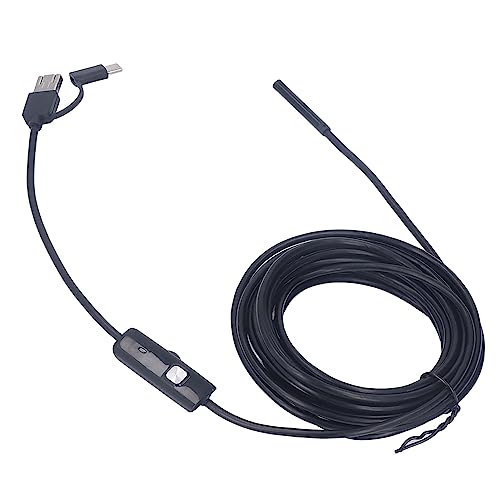 Endoskopkamera mit Licht, IP67, 5 M Kabel, USB Typ C, Schlangeninspektionskamera mit Hakenmagnet für Android Phone für Windows PC von LiebeWH