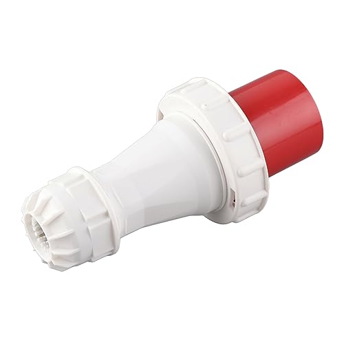 Industriesteckdose Strom Industrie Industriesteckdose Steckdose Steckverbinder Steckdose CEE Luftfahrtstecker IP67 Wasserdicht 5PIN Steckdose 63A 220‑415V Rot für den Außenbereich von LiebeWH