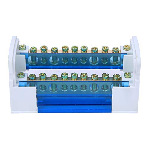 Klemmenverteilerkasten Din Rail Terminal-Verteilerkasten 2-stufiger Einphasiger Klemmenblock Anschlusskasten mit Transparenter Staubabdeckung für die Elektrotechnik von LiebeWH