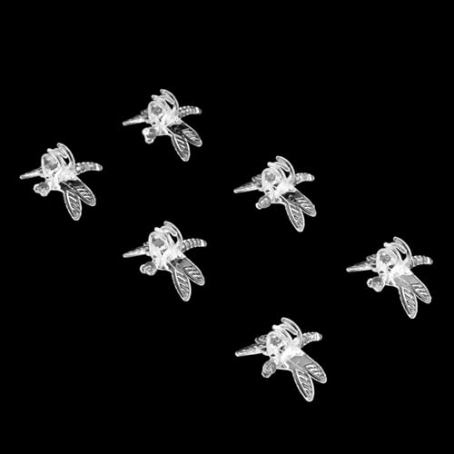 LiebeWH 100pcs Gartenwerkzeuge Stamm Orchideen Clips Dragonfly Orchideen Clips Aufrechte Orchidee Plastik -Mini -Stängel Blume (Transparent weiß) von LiebeWH