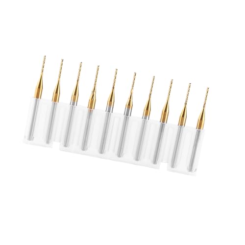 LiebeWH 10pcs Wolfram -PCB -Endmühle, 1 Mm CNC Router Ende Milling 3.175 Mmx1mm Gravurbits Bohrloch Werkzeug von LiebeWH