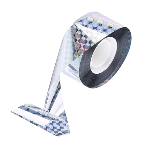LiebeWH 90 M Vogelscheutere Klebeband Hörbares Vogelklebeband Reflektierende Holographische Spikes Anti -Spikes Visueller Blitz Reflexionsreflektierender Schreckens - Band von LiebeWH