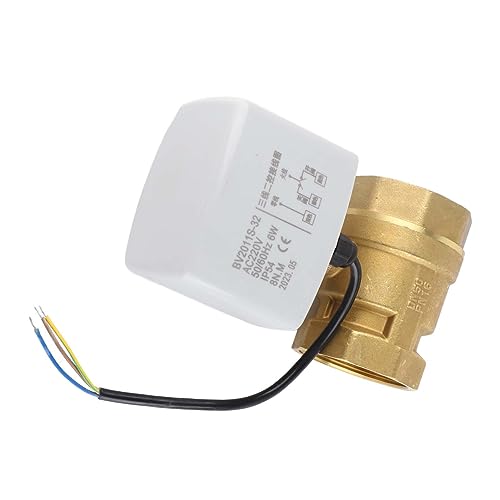 LiebeWH AC220V Motorisiertes Kugelventil DN50 2 Zoll 2-Wege 3-Draht-Messing-Elektro-Kugelventil Zur Belüftung, Heizung, Klimaanlage von LiebeWH
