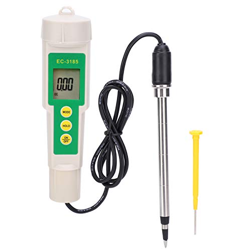 Bodentester Tragbares EC CF TDS 3-in-1-Bodentester Messgerä Salzgehalt Messgerät Bodentestkit für den Gartenbau im Garten mit Testsonden Elektrodeninduktionssonden Einem Bildschirm von LiebeWH