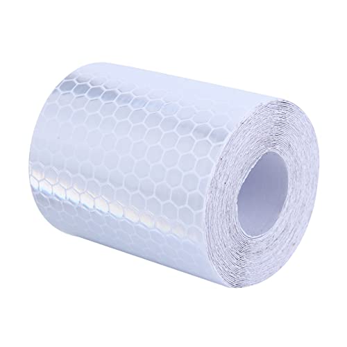LiebeWH Reflektierende Klebeband Fluoreszierende Reflektierende Klebebandklebeband Weiße Sicherheitsband Gefahr Warnwarnung Notfallfahrzeug Sicherheitsmarkierungsband Warnband von LiebeWH