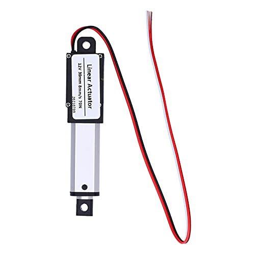 Linearaktuator 30 mm Hub Linearaktuator DC 12 V Noise Cancelling Wasserdichter Mini-Elektro-Linearaktuator (Hub 30mm-8mm/s-70N) von LiebeWH