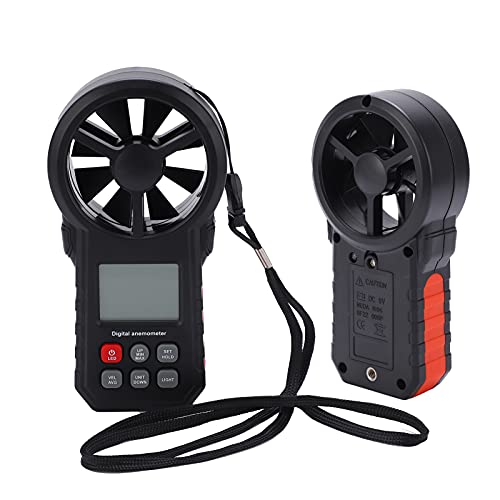 MS6252A Anemometer Digitaler Anemometer Tragbarer Windmesser Windgeschwindigkeitsmesser Tester Meter mit Windströmungsmessung mit LCD-Hintergrundbeleuchtungsanzeige von LiebeWH