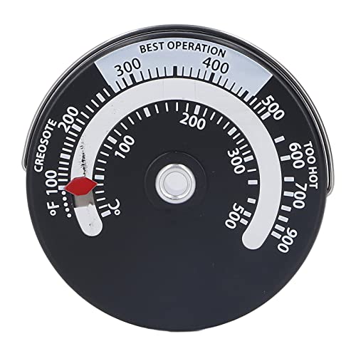 Magnetisches Ofenthermometer 0℃-500℃ Ofenthermometer aus Aluminiumlegierung FüR Holzofen Gasherd Pelletofen von LiebeWH