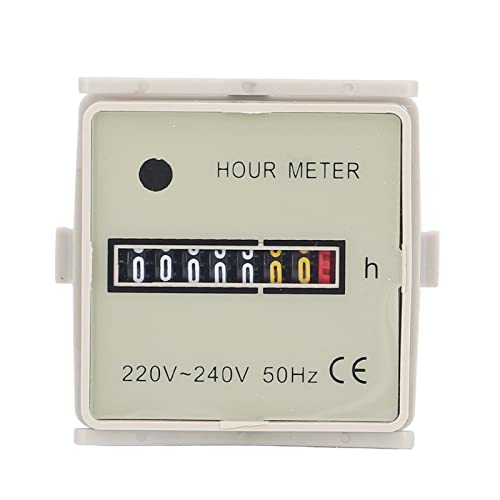 Mechanischer BetriebsstundenzäHler AC 220-240 V Industrie-Timer 0-99999H59M Zeitbereich mit Fester Schnalle Mechanischer BetriebsstundenzäHler AC 220-240 V Industrie-Timer 0-99999H59M Zeitbereich mit Fester Schnalle von LiebeWH