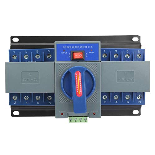LiebeWH Mini Automatik Transferschalter 63A 4P Stromversorgungsschalter No Noise Automatischer Dual Power Transferschalter NDQ1-63/4 mit elektromechanischem Verriegelungsschutz von LiebeWH