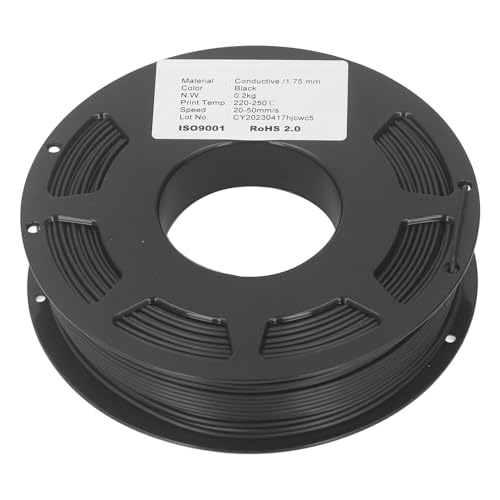 PLA-Filament 3D-Drucker-Filament 1,75 mm Leitfähiges PLA-Filament Ersatzdruck Verbrauchsmaterial 3D-Drucker-Zubehör 20–50 Mm/s von LiebeWH