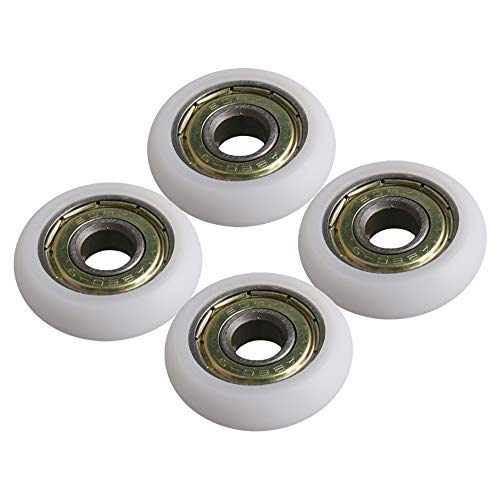 8x30x8.5mm Weiß Kugellager Führungsrolle Roller Runde Rad Last 87 KG für Tür Fenster 4er Pack von Liebeck