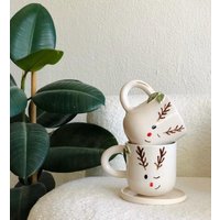Rehli | Keramiktasse Kaffeetasse Handgemacht Handmade 24K Gold Geschenk Muttertag Valentinstag Geburtstag Mug Ceramic Cup Rehli | Keramiktasse Kaffeetasse Handgemacht Handmade 24K Gold Geschenk Muttertag Valentinstag Geburtstag Mug Ceramic Cup von LiebedeineTasse