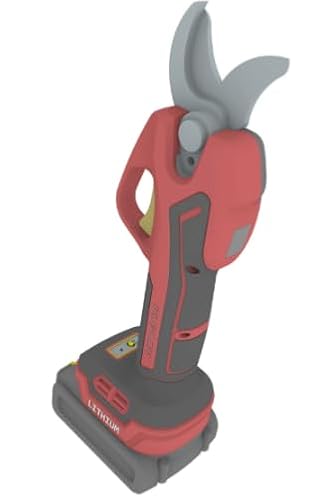 Elektrische Gartenschere für Makita 18V Akku, Akku Astschere 600W Professionelle mit 2 Akku 2000mAh, Handgeführte Bürstenloser Gartenschere mit 20-35mm Schnittdurchmesser und LED Schnittzählerm (Rot) von Lieberwell