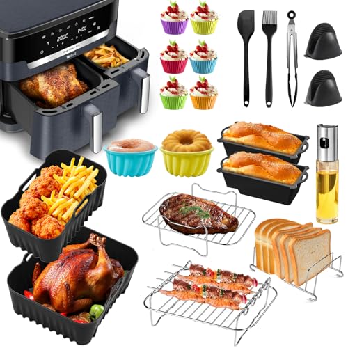 Heißluftfritteuse Zubehör für Tefal Dual Easy Fry XXL EY942B, Hot Airfryer Zubehör Set für Tefal Dual Heißluftfritteuse 11L von Lieberwell