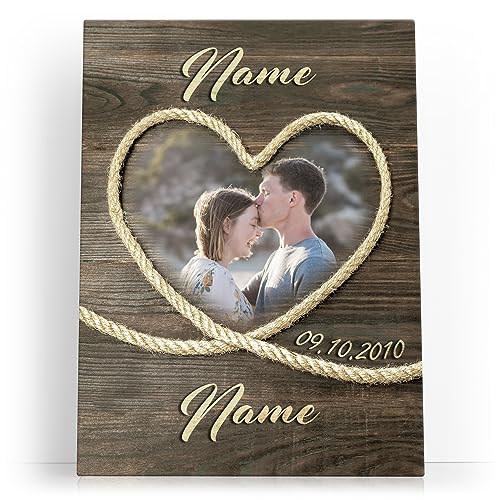 Liebesleinwand Personalisiertes Geschenk mit Foto für Partner Zärtliche Erinnerungen Geschenk Jahrestag, Verlobung, Hochzeitstag | Leinwand mit Foto romantisch gestalten von Liebesleinwand