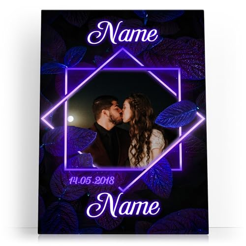 Liebesleinwand | Leinwand mit Foto, Namen und Datum | Wandbild gestalten eigenes Foto, Jahrestag Geschenk für Frauen und Männer | Leuchtende Leidenschaft Liebesleinwand | Leinwand mit Foto, Namen und Datum | Wandbild gestalten eigenes Foto, Jahrestag Geschenk für Frauen und Männer | Leuchtende Leidenschaft von Liebesleinwand
