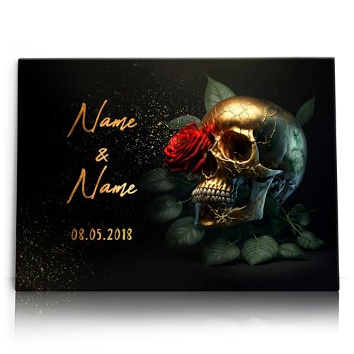 Liebesleinwand | Leinwand mit Namen und Datum | Wandbild gestalten, Jahrestag Geschenk für Frauen und Männer | Goldschatz Liebesleinwand | Leinwand mit Namen und Datum | Wandbild gestalten, Jahrestag Geschenk für Frauen und Männer | Goldschatz von Liebesleinwand