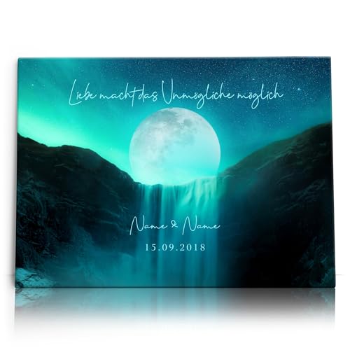 Liebesleinwand Leinwand personalisiert Mond der Liebe | Geschenk für sie oder ihn zum Jahrestag, Verlobung, Hochzeitstag | Leinwandbild gestalten mit Namen und Datum Liebesleinwand Leinwand personalisiert Mond der Liebe | Geschenk für sie oder ihn zum Jahrestag, Verlobung, Hochzeitstag | Leinwandbild gestalten mit Namen und Datum von Liebesleinwand