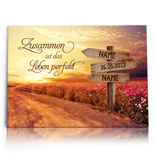 Liebesleinwand Leinwand personalisiert Weg zum Glück | Geschenk für sie oder ihn zum Jahrestag, Verlobung, Hochzeitstag | Leinwandbild gestalten mit Namen und Datum Liebesleinwand Leinwand personalisiert Weg zum Glück | Geschenk für sie oder ihn zum Jahrestag, Verlobung, Hochzeitstag | Leinwandbild gestalten mit Namen und Datum von Liebesleinwand