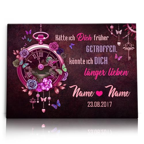 Liebesleinwand Personalisierte Geschenke | Leinwandbild Geschenk für sie und ihn zum Geburtstag, Hochzeitstag, Jahrestag gestalten | Gemeinsame Zeit von Liebesleinwand