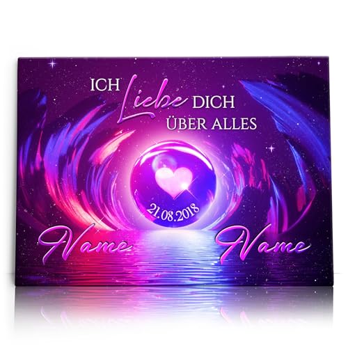 Liebesleinwand Personalisierte Geschenke Magische Momente | Leinwandbild Geschenk für sie und ihn zum Geburtstag, Hochzeitstag, Jahrestag gestalten von Liebesleinwand