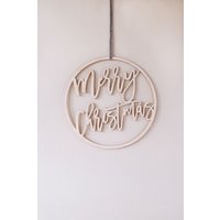 Holzkranz Weihnachten Merry Christmas | Holzring Trockenblumen Türkranz Deko Dekokranz von Liebesnaht