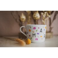 Personalisierte Tasse Mit Blumen Personalisierte Tasse Mit Blumen von LiebevollVonLu