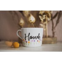 Personalisierte Tasse Mit Blumen Personalisierte Tasse Mit Blumen von LiebevollVonLu