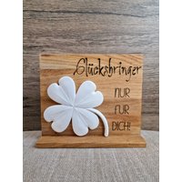 Holzschild Glücksbringer Mit Kleeblatt | Spruch Zitat Aufsteller Geschenk Deko Gravur Raysin Holzschild Glücksbringer Mit Kleeblatt | Spruch Zitat Aufsteller Geschenk Deko Gravur Raysin von LiebevolleKreation