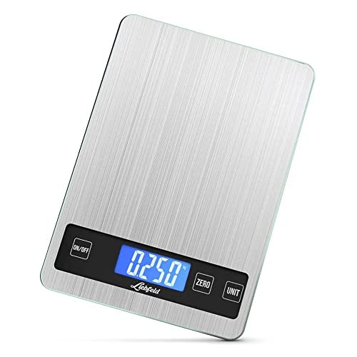Liebfeld Küchenwaage Digital - Präzise Waage aus Edelstahl u. Glas mit großer Wiegefläche bis 15kg - Beleuchtetes Display - Digitale Küchenwaage inkl. 2 AA Batterien - Küchen Zubehör Liebfeld Küchenwaage Digital - Präzise Waage aus Edelstahl u. Glas mit großer Wiegefläche bis 15kg - Beleuchtetes Display - Digitale Küchenwaage inkl. 2 AA Batterien - Küchen Zubehör von Liebfeld